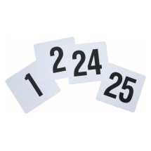 Winco TBN-25 Plastic Table Numbers 1-25, 4&quot; x 3-3/4&quot;