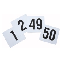 Winco TBN-50 Plastic Table Numbers 1-50, 4&quot; x 3-3/4&quot;