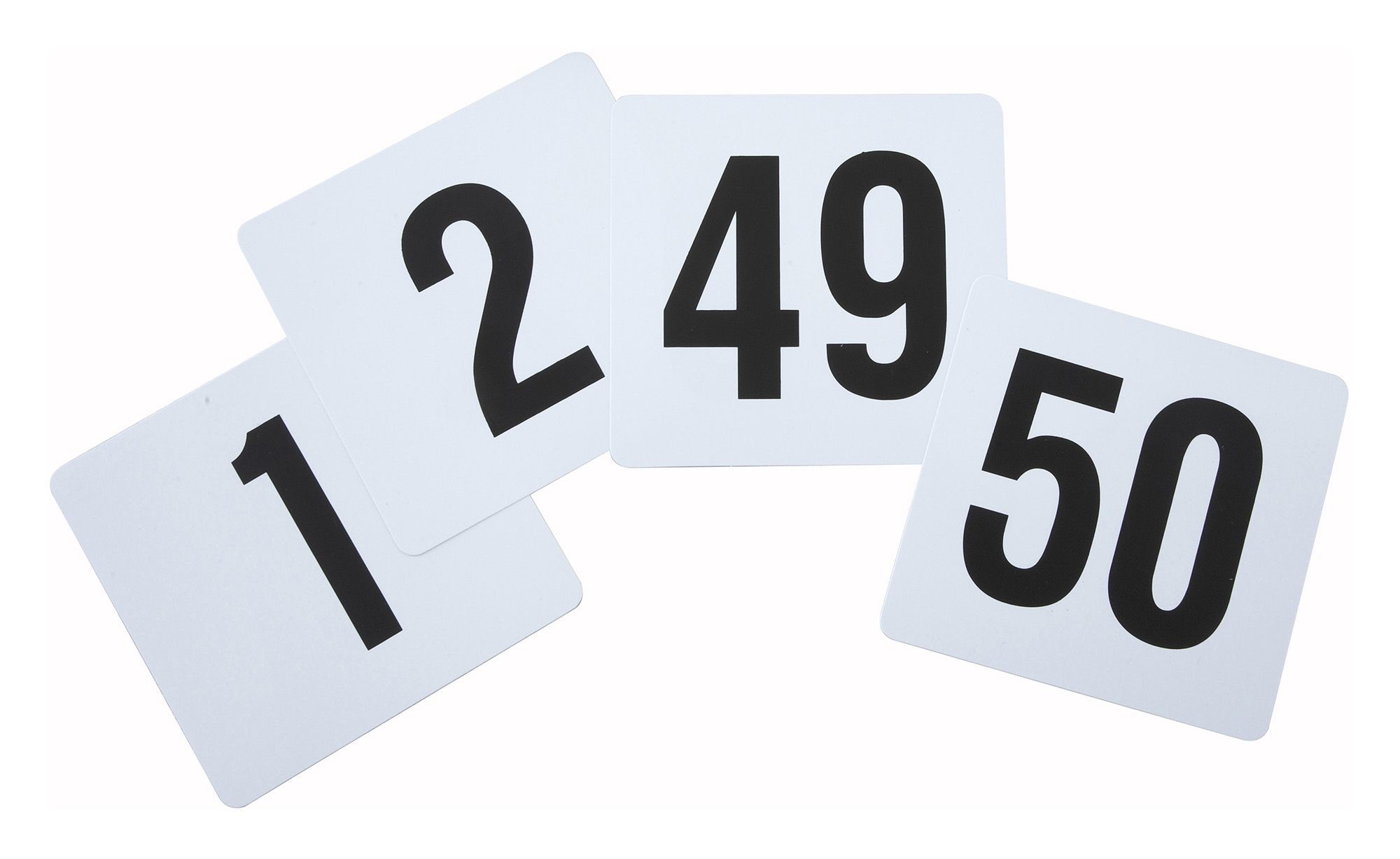 Winco TBN-50 Plastic Table Numbers 1-50, 4" x 3-3/4"