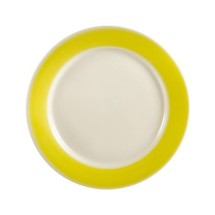CAC China R-6-Y Rainbow Yellow Rolled Edge Plate 6 1/2&quot;
