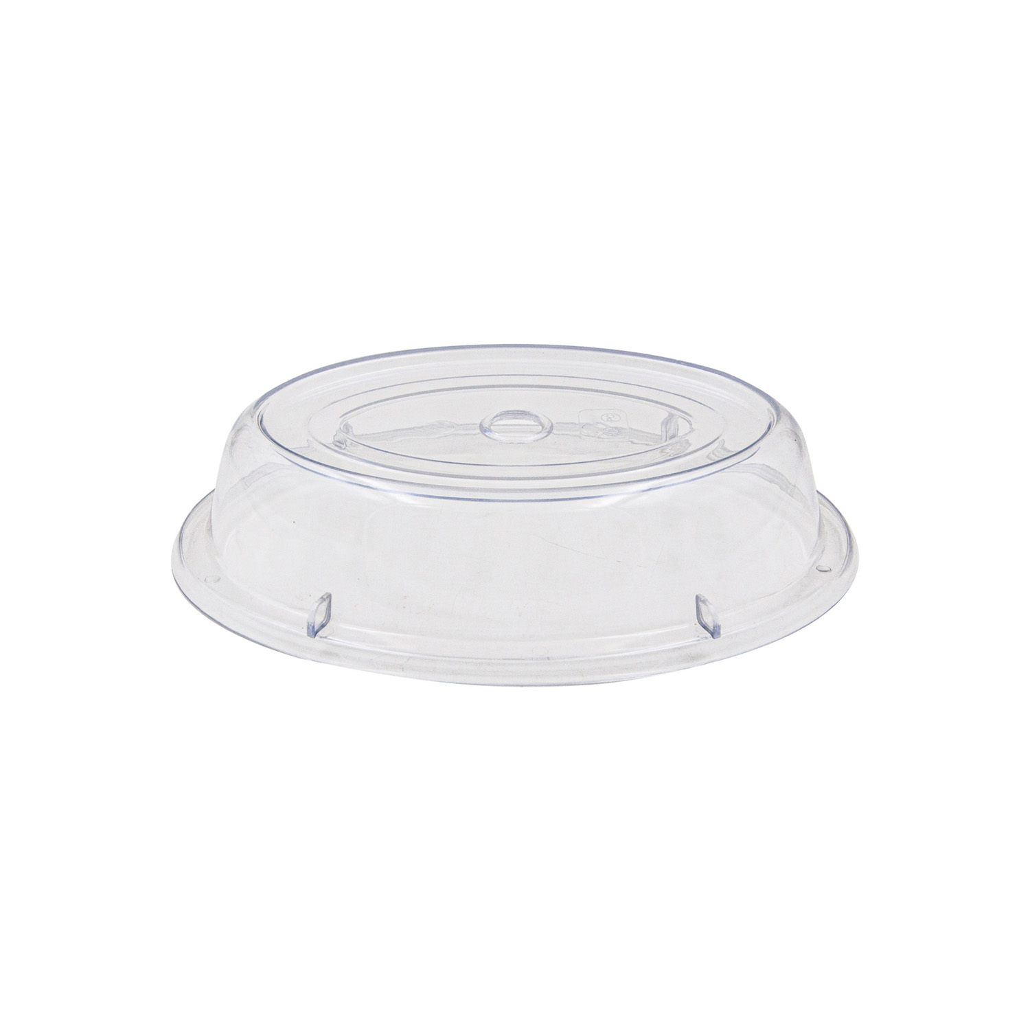 CAC China PPCO-13 Clear Polycarbonate Oval Plate Cover 12"