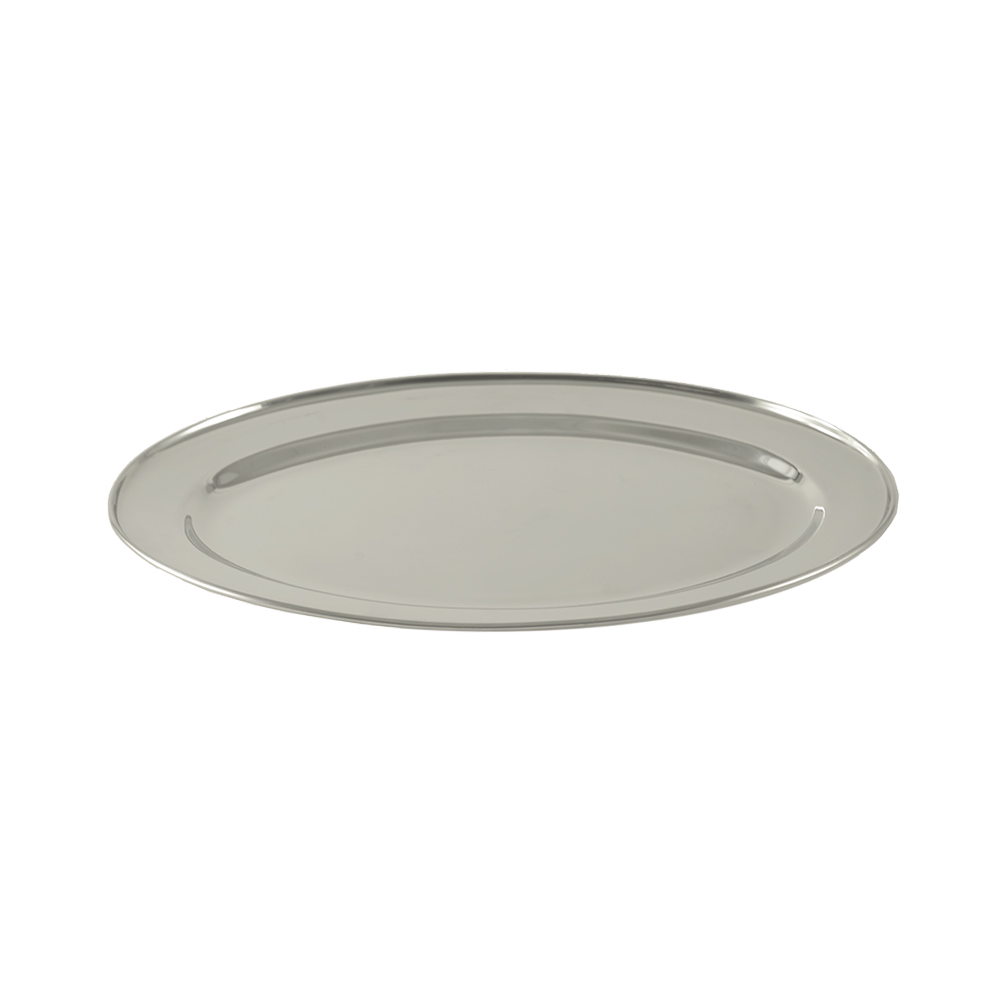 CAC China SSPL-12-OV Stainless Steel Oval Platter 11 3/4"