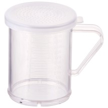 Winco PDG-10 10 oz. Polycarbonate Dredge with 3 Clear Snap-on Lids