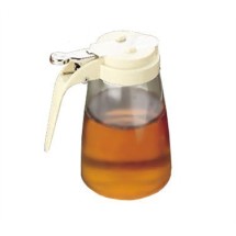 TableCraft P10A Polycarbonate 10 oz. Syrup Dispenser with Almond ABS Top