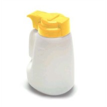 TableCraft MW32Y Polyethylene Option 32 oz. Dispenser with Yellow ABS Top