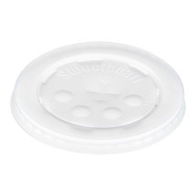 Polystyrene Cold Cup Lids, 16-24 oz Cups, Translucent, 125/Pack, 16 Packs/Carton