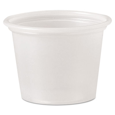 Polystyrene Portion Cups, 1 oz, Translucent, 2500/Carton