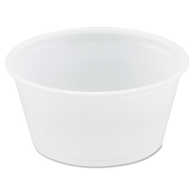 Polystyrene Portion Cups, 2 oz, Translucent, 2500/Carton