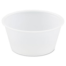 Polystyrene Portion Cups, 3.25oz, Translucent, 250/Bag, 10 Bags/Carton