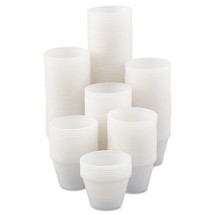 Polystyrene Portion Cups, 4oz, Translucent, 250/Bag, 10 Bags/Carton