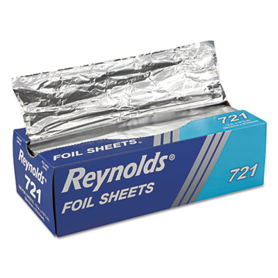 Pop-Up Interfolded Aluminum Foil Sheets, 12 x 10 3/4, Silver, 500/Box