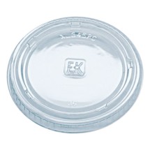 Portion Cup Lids, Fits 3.25-5.5oz Cups, Clear, 2500/Carton