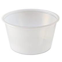 Portion Cups, 4oz, Clear, 125/Sleeve, 20 Sleeves/Carton