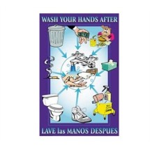 Franklin Machine Products  142-1498 Poster, Wash Your Hands After