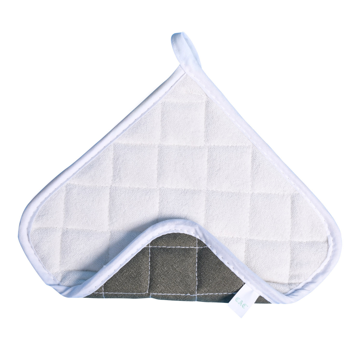 CAC China PHTR-8F 2-Sided Terry Pot Holder, Flame-Retardant 8" x 8"