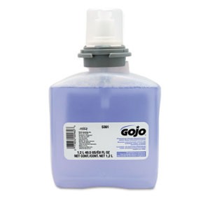 Gojo TFX Luxury Foam Hand Soap, Fresh Scent, 1200 ml Refill, 2/Carton