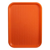 Winco FFT-1014O Orange Plastic Fast Food Tray 10&quot; x 14&quot;