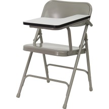 Flash Furniture HF-309AST-LFT-GG Premium Steel Folding Chair with High Pressure Tablet Arm