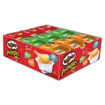 Pringles Potato Chips, Variety Pack, 0.74 oz Canister, 18/Box