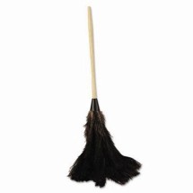 Professional Ostrich Feather Duster, Black, 16&quot; Handle