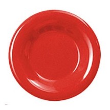 Thunder Group CR010PR Pure Red Melamine Wide Rim Round Plate 10-1/2&quot;