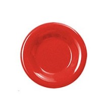 Thunder Group CR005PR Pure Red Melamine Wide Rim Round Plate 5-1/2&quot;