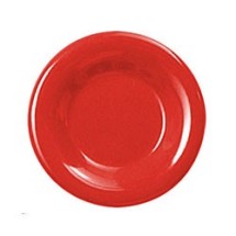 Thunder Group CR009PR Pure Red Melamine Wide Rim Round Plate 9&quot;