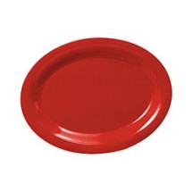 Thunder Group CR209PR Pure Red Melamine Oval Platter, 9-1/2&quot; x 7-1/4&quot;