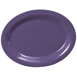 Thunder Group CR213BU Purple Melamine Oval Platter, 13-1/2" x 10-1/2"