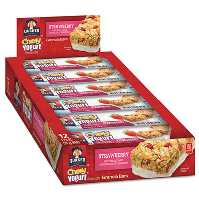 Quaker Chewy Yogurt Granola Bars, Strawberry, 12/Box
