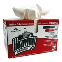 Brawny Industrial Premium DRC Wipes Paper, 12-1/2 x 16-3/4, White, 152/Box