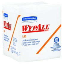 Wypall L40 Towels, 1/4 Fold, White, 18 Packs/Carton