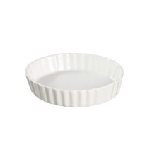 CAC China QCD-10 Round Fluted Quiche Dish, 10&quot;