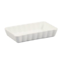 CAC China QCD-RT7 Rectangular Fluted Quiche Dish, 7&quot; x 4 1/2&quot;