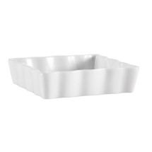 CAC China QCD-SQ6 Square Fluted Quiche Dish, 6&quot;
