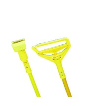 Quick Change Side-Latch Plastic Mop Head Handle, 60&quot;, Aluminum Handle, Yellow