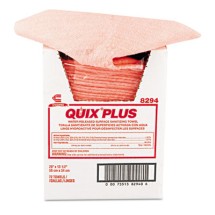 Quix Plus Cleaning and Sanitizing Towels, Pink, 72/Carton