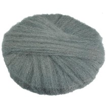 Radial Steel Wool Pads, Grade 2 (Coarse): Stripping/Scrubbing, 17&quot;  Dia., Gray