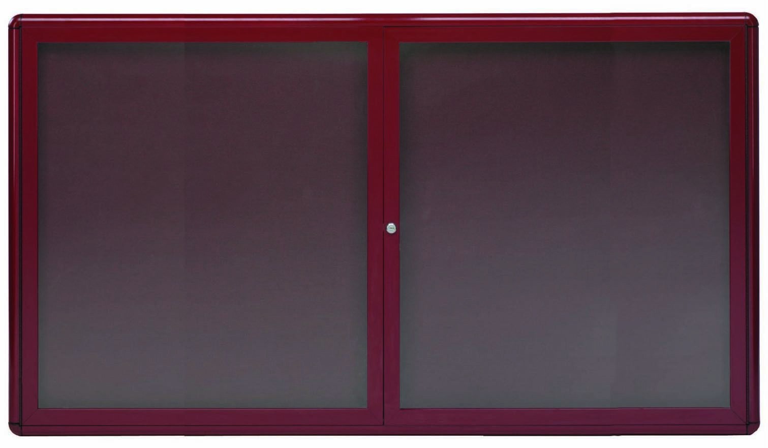 Aarco Products RAB3660BU Radius Enclosed 2-Door Bulletin Board, Burgundy/Burgundy, 60"W x 36"H