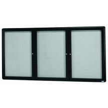Aarco Products RAB3672BL Radius Enclosed 2-Door Bulletin Board, Graphite/Gray, 72&quot;W x 36&quot;H