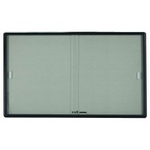 Aarco Products RSB3660BL Radius Enclosed Sliding Door Bulletin Board, Graphite/Gray, 60&quot;W x 36&quot;H