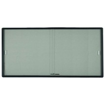 Aarco Products RSB3672BL Radius Enclosed Sliding Door Bulletin Board, Graphite/Gray, 72&quot;W x 36&quot;H
