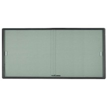 Aarco Products RSB3672GG Radius Enclosed Sliding Door Bulletin Board, Gray/Gray, 72&quot;W 36&quot;H