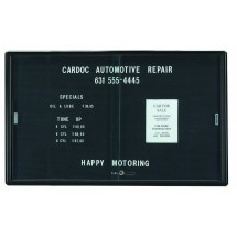 Aarco Products RSD3660BU Radius Enclosed Sliding Door Directory Board, Graphite/Black, 60&quot;W x 36&quot;H