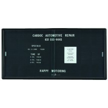 Aarco Products RSD3672BU Radius Enclosed Sliding Door Directory Board, Graphite/Black, 72&quot;W x 36&quot;H