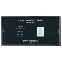 Aarco Products RSD3672GB Radius Enclosed Sliding Door Directory Board, Gray/Black, 72&quot;W x 36&quot;H