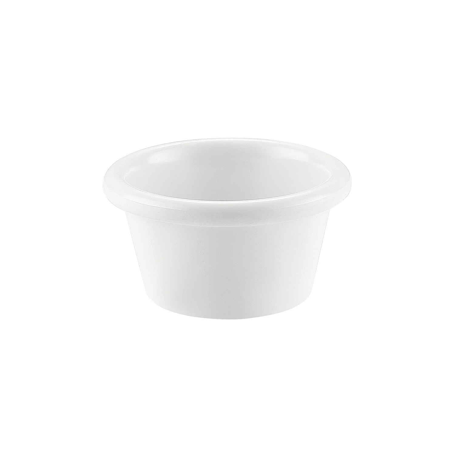 CAC China MRKF-2 2 oz. White Melamine Ramekin, 2 7/8"