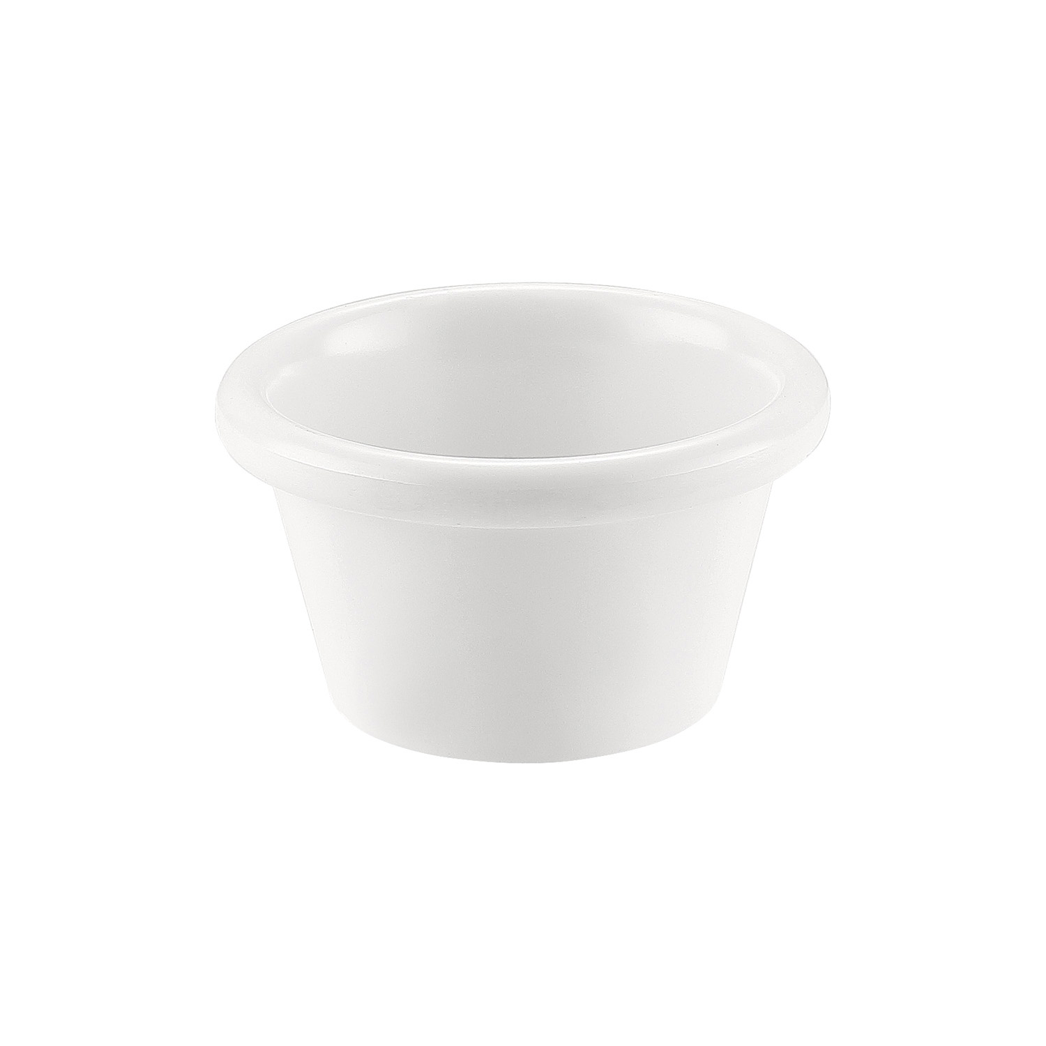 CAC China MRKF-3 3 oz. White Melamine Ramekin, 3 1/8"