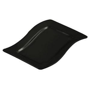 CAC China SOH-13-BLK Soho Black Rectangular Platter, 12" x 8"