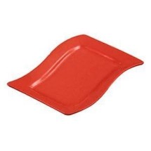 CAC China SOH-13-R Soho Red Rectangular Platter, 12&quot; x 8&quot;